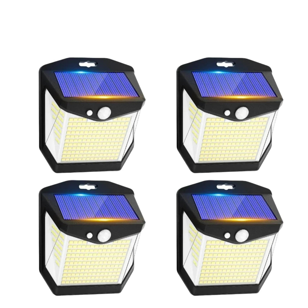 2x Solar LED Wall Light with Motion Sensor | Waterproof, 270° Wide Angle & 3 Modes for Outdoor Security in Gardens and Yards