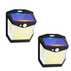 2x Solar LED Wall Light with Motion Sensor | Waterproof, 270° Wide Angle & 3 Modes for Outdoor Security in Gardens and Yards
