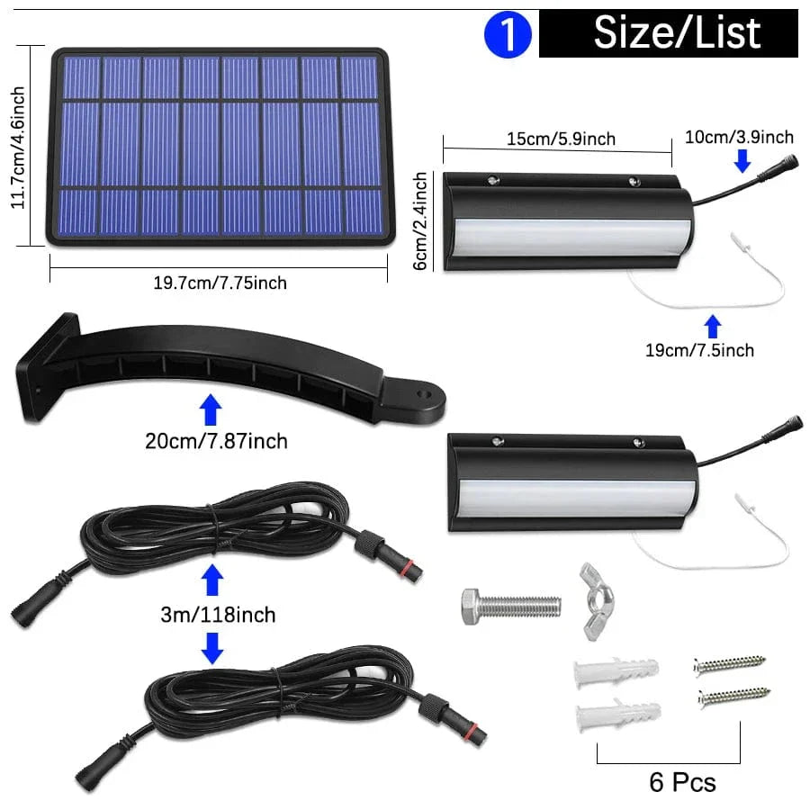 Solar Pendant Outdoor Light | Dual or Single Head, IP65 Waterproof & Solar-Powered for Patios, Barns, and Indoor Use
