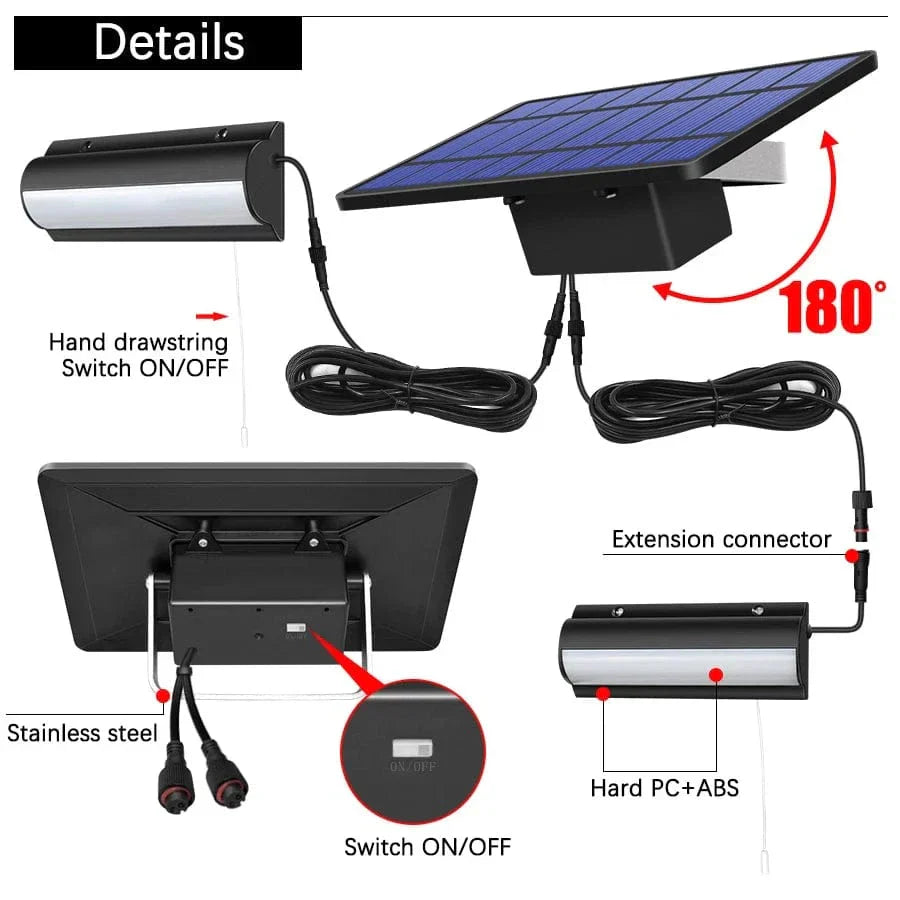 Solar Pendant Outdoor Light | Dual or Single Head, IP65 Waterproof & Solar-Powered for Patios, Barns, and Indoor Use