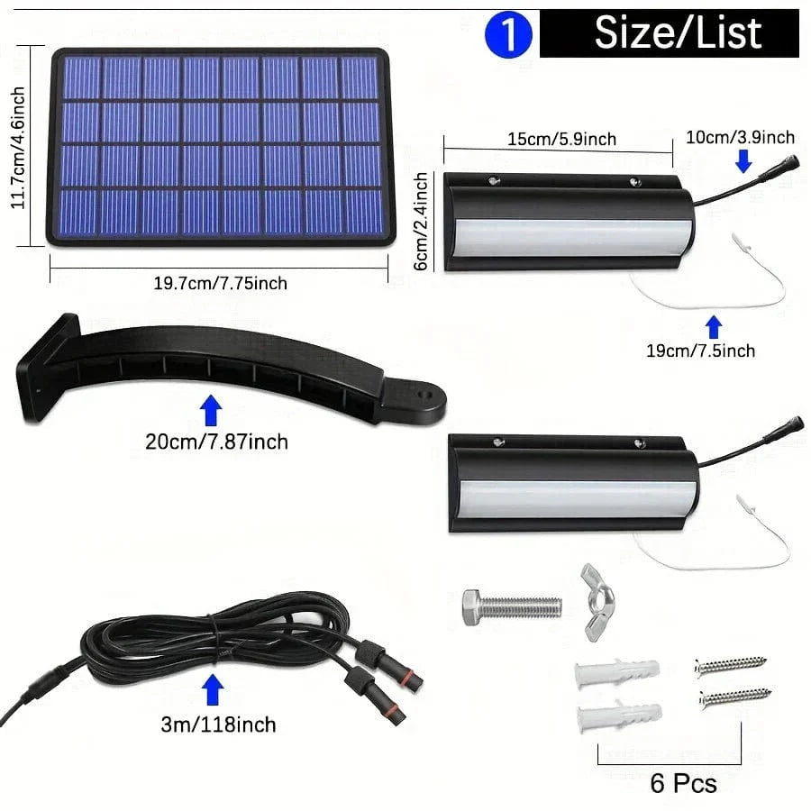 Solar Pendant Outdoor Light | Dual or Single Head, IP65 Waterproof & Solar-Powered for Patios, Barns, and Indoor Use
