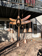 Dragonfly Wind Chime with Bells Handmade Decor