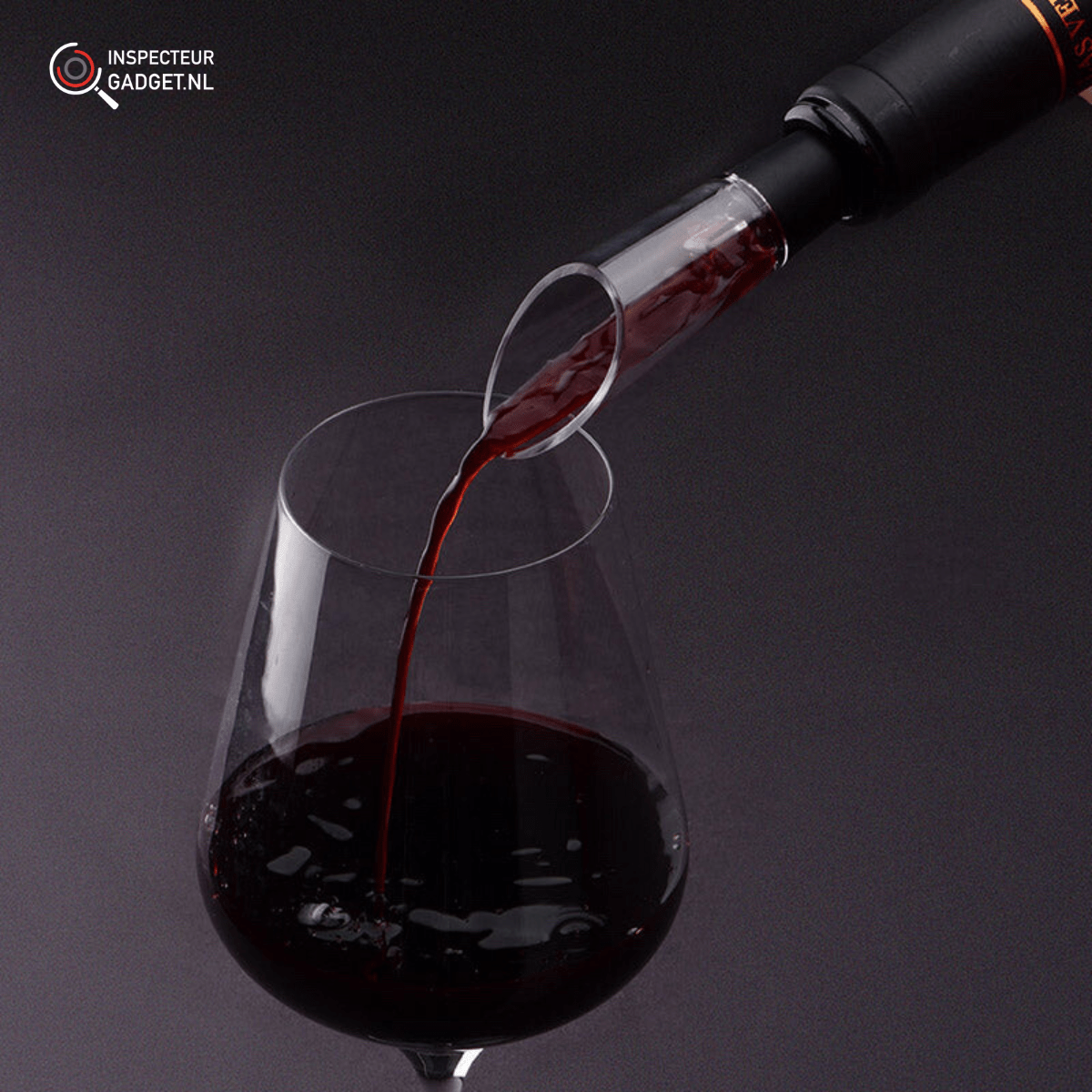 Vinolux 4-in-1 Electric Wine Opener Set – Corkscrew, Foil Cutter, Aerator & Vacuum Stopper