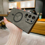 Leather Case for Samsung Phone | Magnetic Wireless Charging Case