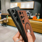 Leather Case for Samsung Phone | Magnetic Wireless Charging Case
