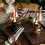 LED Table Lamp with Vintage Lantern Style