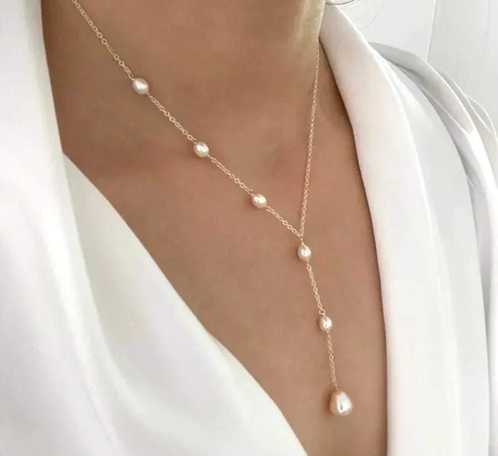 Vintage pendant lights pearl necklace