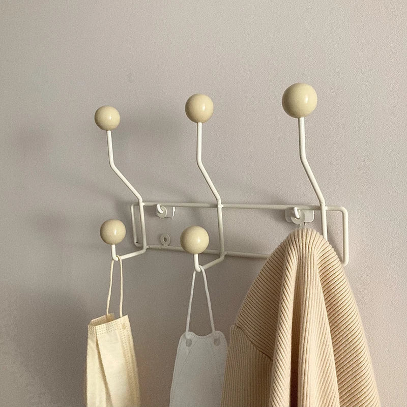 Vintage Coat Hooks Metal Set - Classic Wardrobe for Coats and Accessories