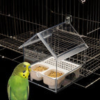 External Bird Feeder and Bathhouse – Space-Saving Anti-Spill Feeding Solution