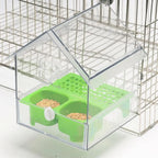 External Bird Feeder and Bathhouse – Space-Saving Anti-Spill Feeding Solution
