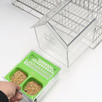External Bird Feeder and Bathhouse – Space-Saving Anti-Spill Feeding Solution