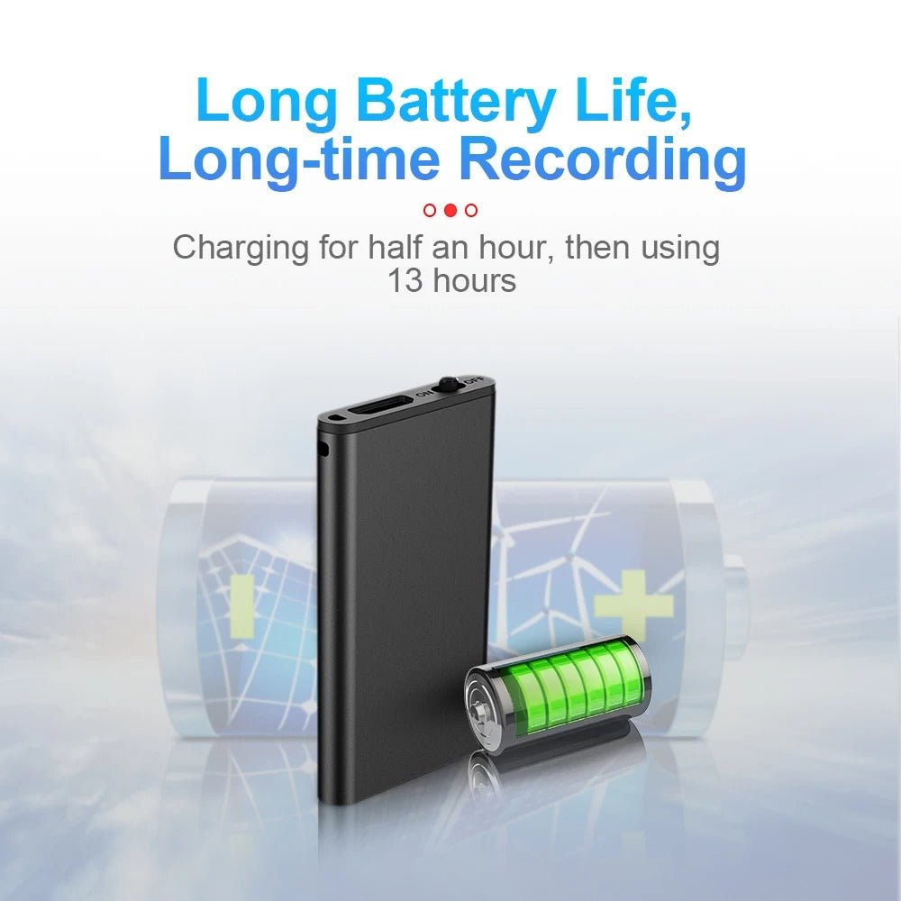 Compact Voice-Activated Digital Audio Recorder