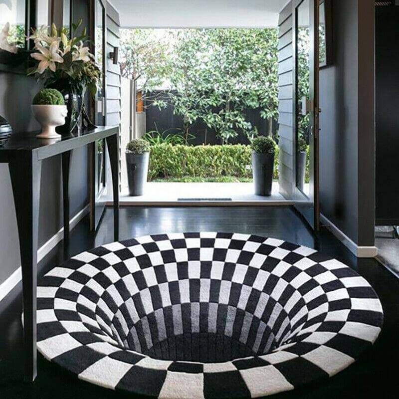 Three-dimensional carpet Optical illusion in your home