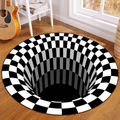 3D Illusion Vortex Rug – Round Polyester Floor Mat