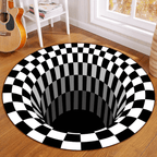 3D Illusion Vortex Rug – Round Polyester Floor Mat