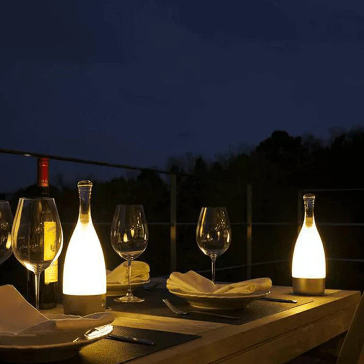Create an atmosphere with a bottle-shaped LED lamp