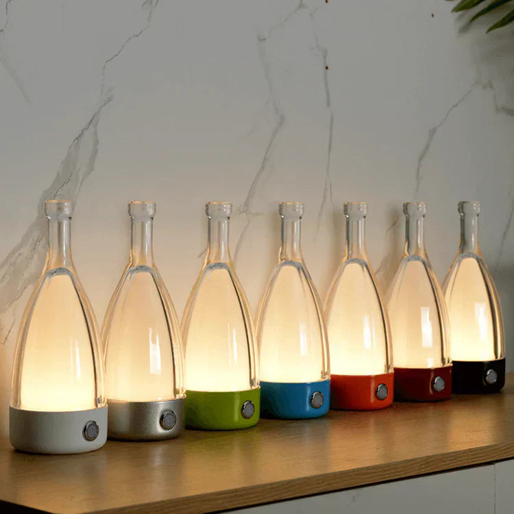 Create an atmosphere with a bottle-shaped LED lamp