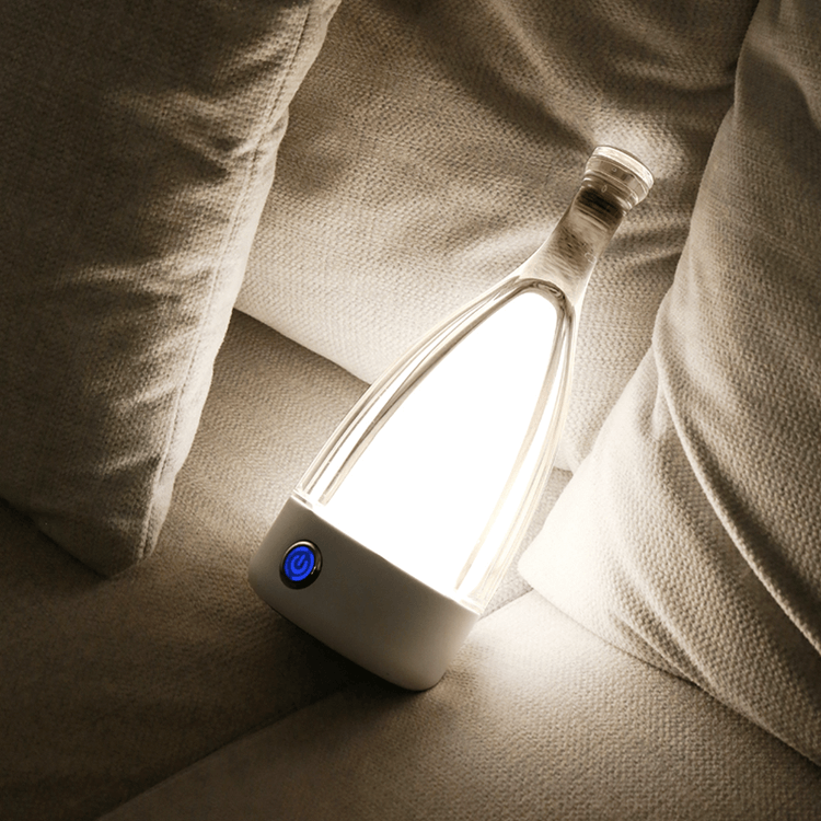 Create an atmosphere with a bottle-shaped LED lamp