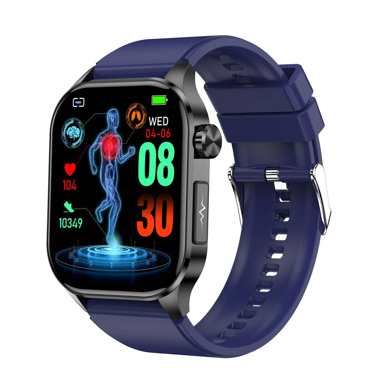 Smartwatch for Health & Fitness – EKG, Blood Pressure, Heart Rate Measurement – Compatible with iOS & Android