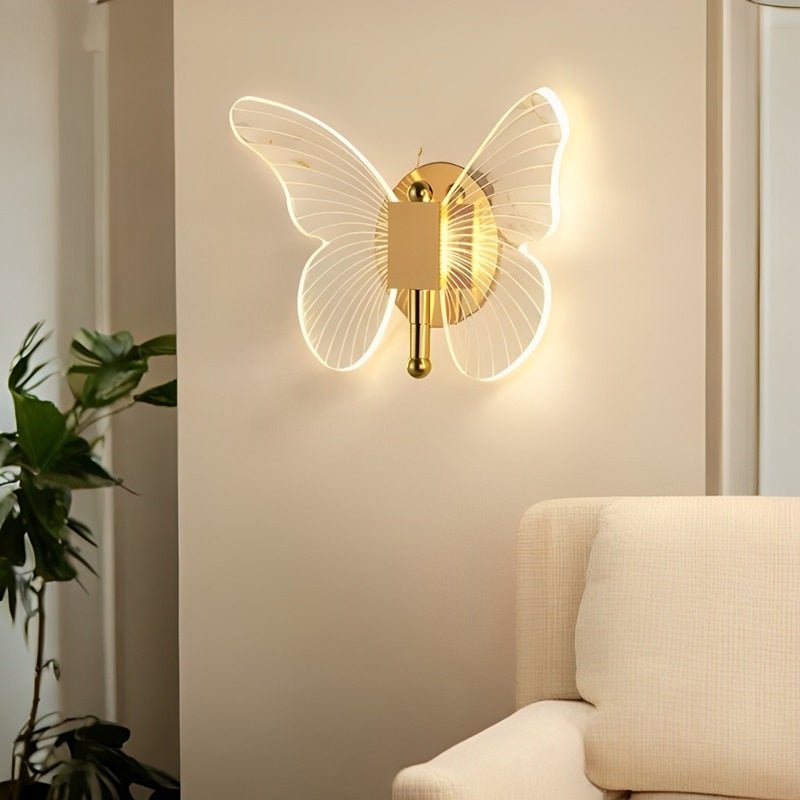 FloraVyne LED Wall Light – Butterfly-shaped design lamp with 3 light modes energy-saving and elegant