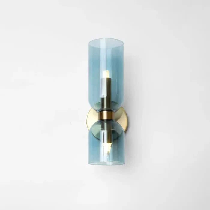 Modern Double Glass Wall Light Fixture