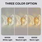 FloraVyne LED Wall Light – Butterfly-shaped design lamp with 3 light modes energy-saving and elegant