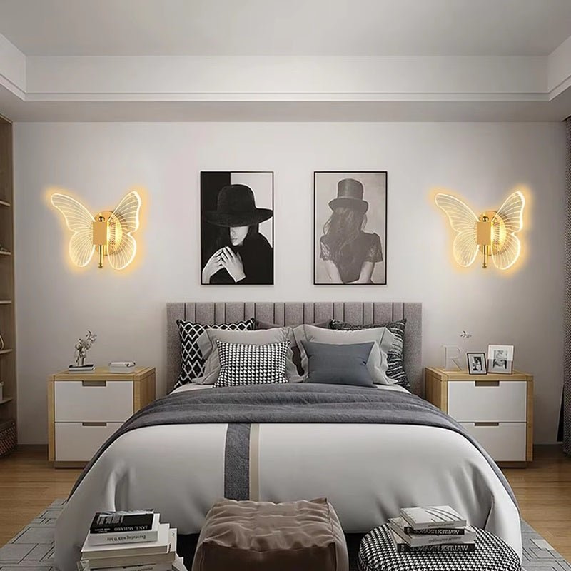 FloraVyne LED Wall Light – Butterfly-shaped design lamp with 3 light modes energy-saving and elegant