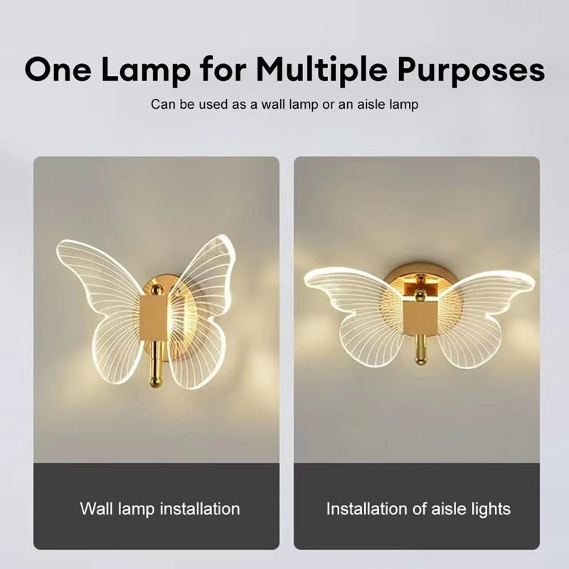 FloraVyne LED Wall Light – Butterfly-shaped design lamp with 3 light modes energy-saving and elegant
