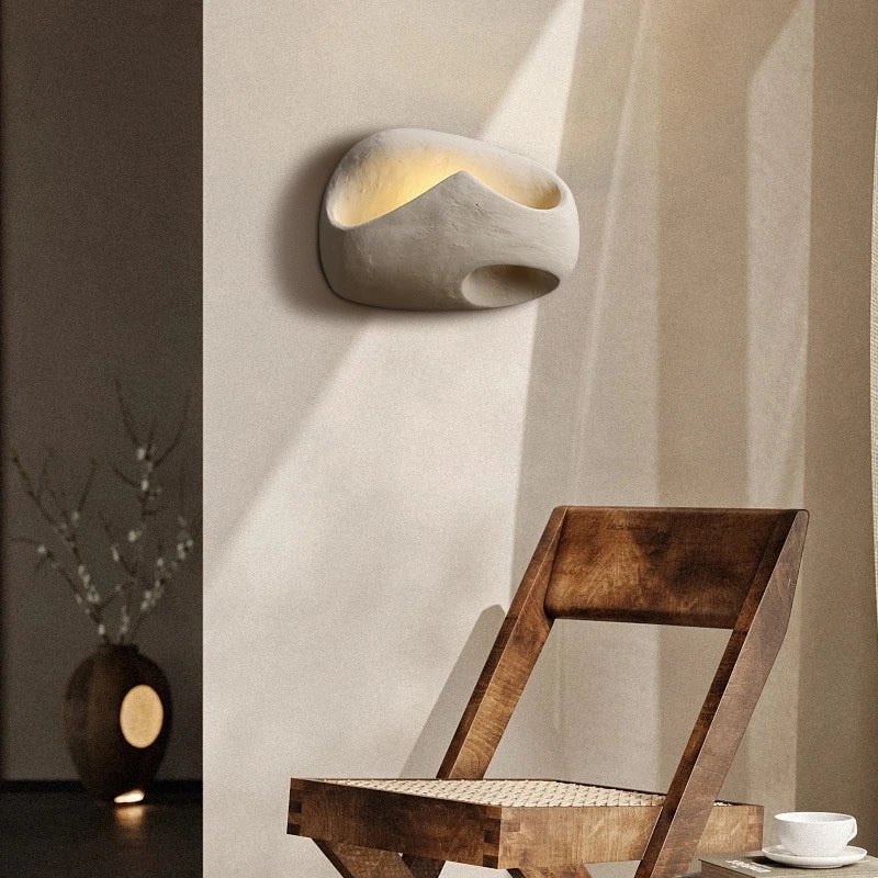 Minimalist Wall Lamp with Wabi-Sabi Aesthetics