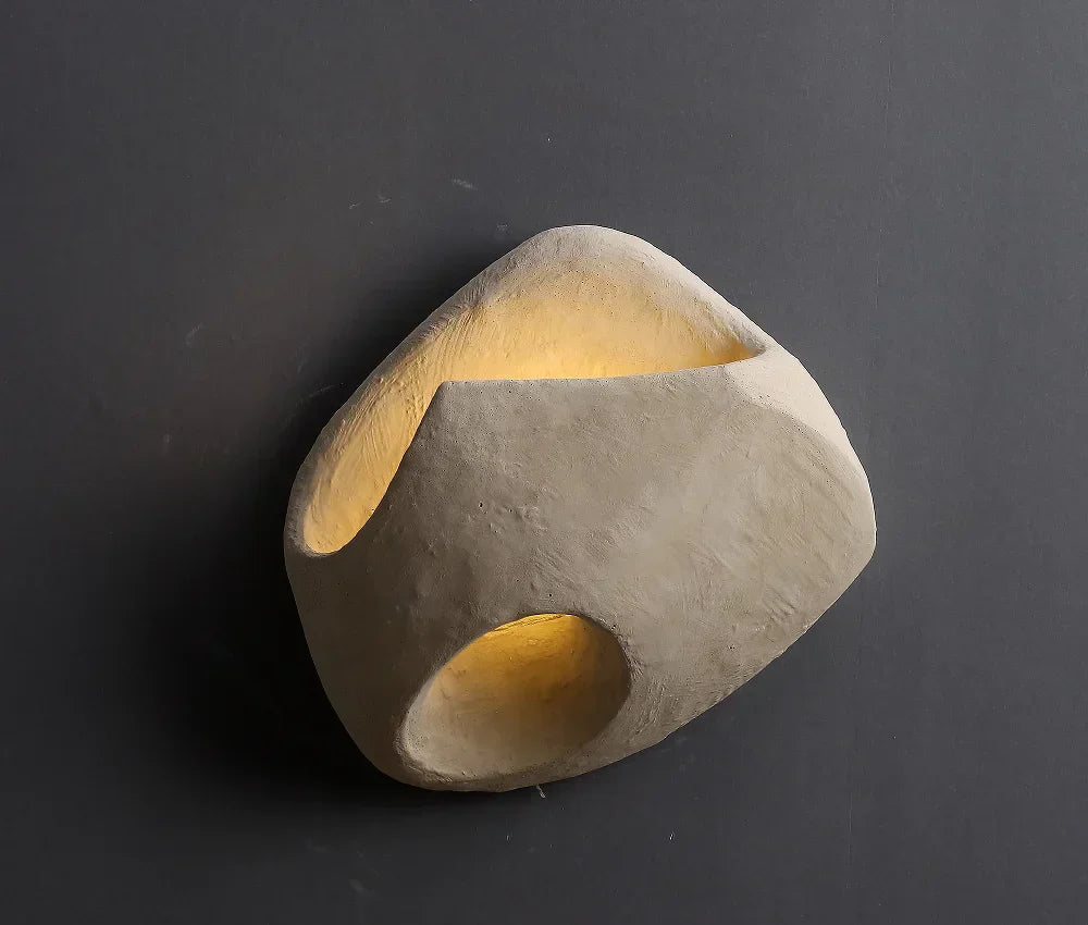 Minimalist Wall Lamp with Wabi-Sabi Aesthetics