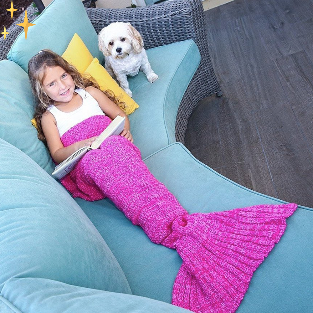 Warm Knitted Mermaid Tail Blanket - MermaidDreams