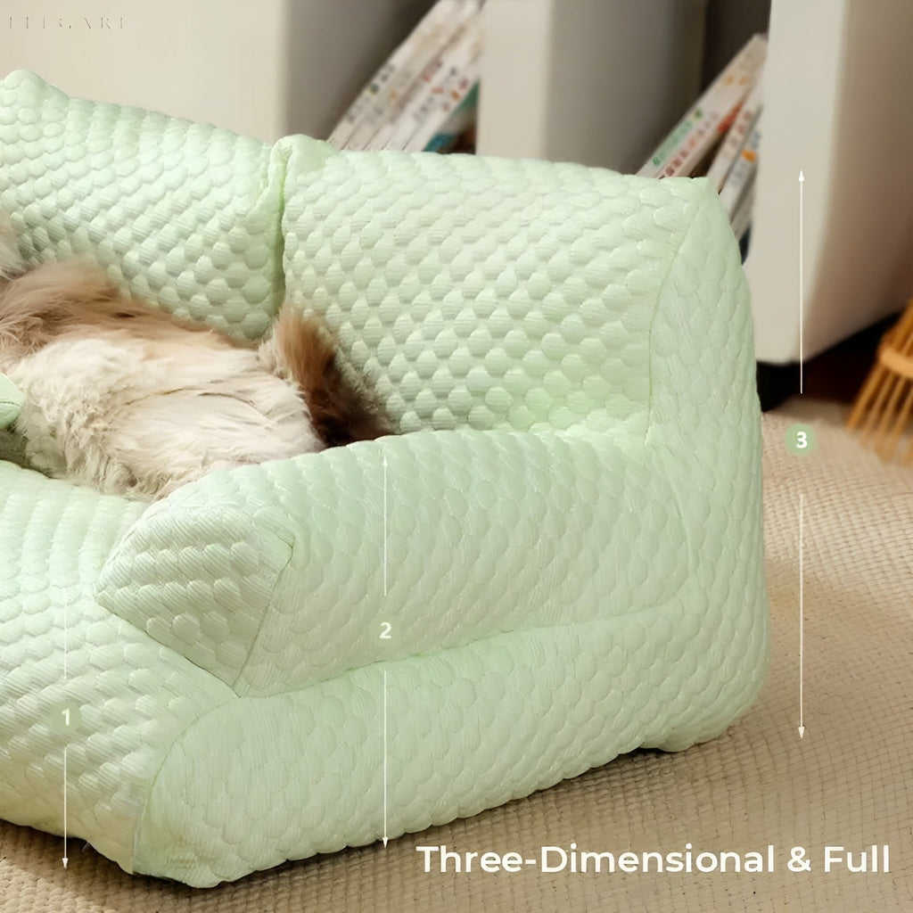 Washable Plush Pet Cushion Bed - CozyPaws
