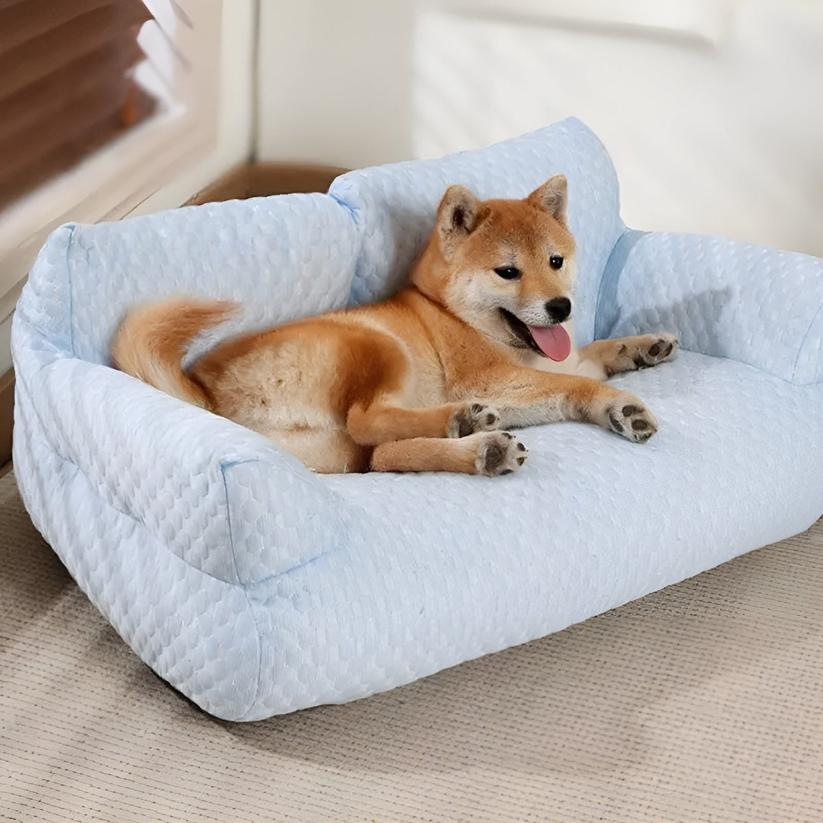 Washable Plush Pet Cushion Bed - CozyPaws