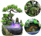ZenFlow Indoor Tabletop Fountain – LED Light Water Feature for Home, Office & Relaxation Décor
