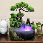 ZenFlow Indoor Tabletop Fountain – LED Light Water Feature for Home, Office & Relaxation Décor
