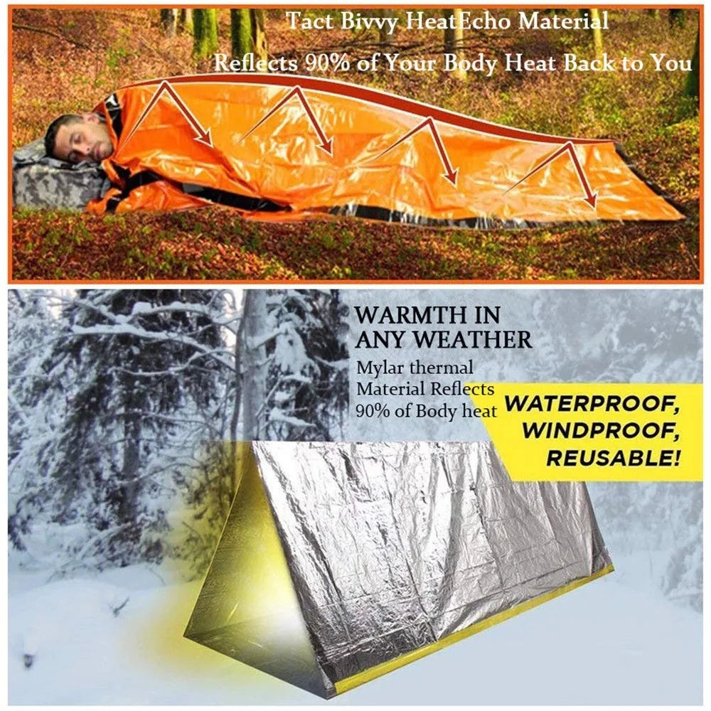 Waterproof Emergency Sleeping Bag - SurvivalShield Bivy