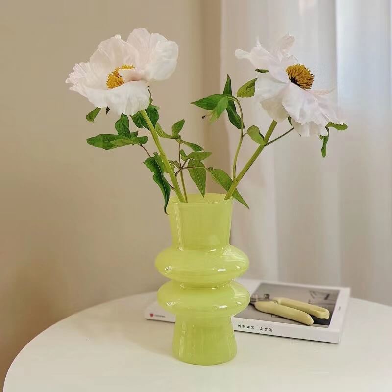 Wave-shaped Glass Flower Vase