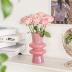 Wave-shaped Glass Flower Vase