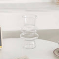 Wave-shaped Glass Flower Vase