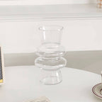 Wave-shaped Glass Flower Vase