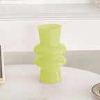 Wave-shaped Glass Flower Vase
