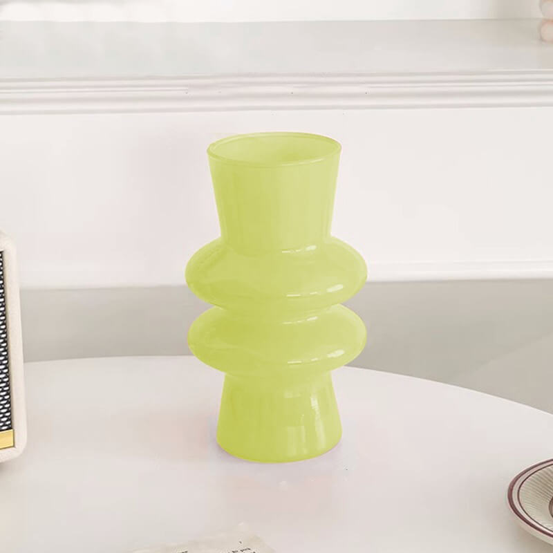 Wave-shaped Glass Flower Vase