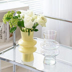 Wave-shaped Glass Flower Vase