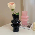 Wave-shaped Glass Flower Vase