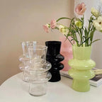 Wave-shaped Glass Flower Vase