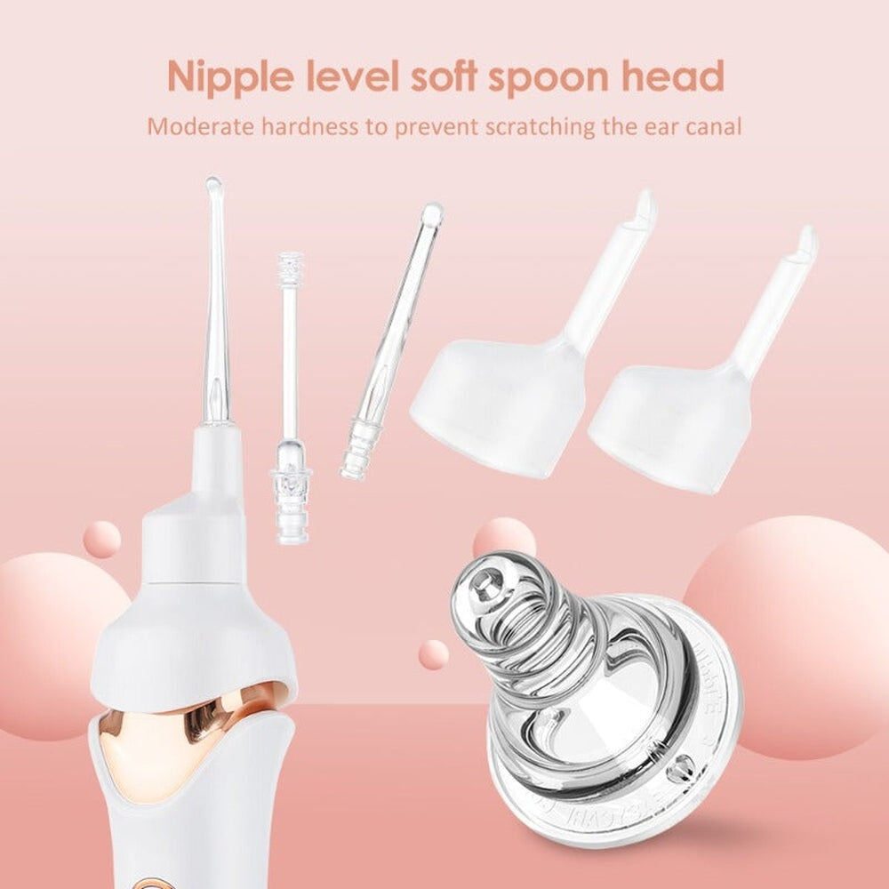 Painless Ear Cleaner with LED Light – Safe Earwax Removal for Adults and Children, Rechargeable with Soft Suction Technology