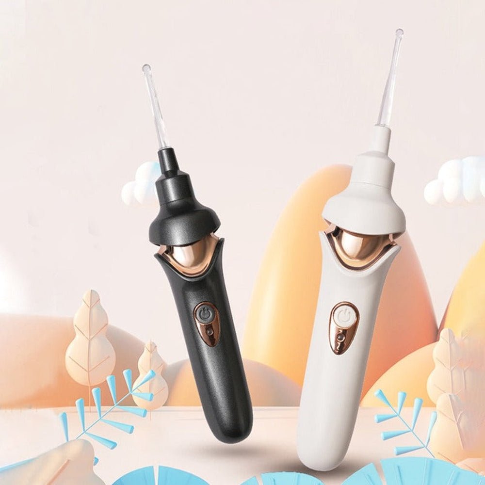 Painless Ear Cleaner with LED Light – Safe Earwax Removal for Adults and Children, Rechargeable with Soft Suction Technology