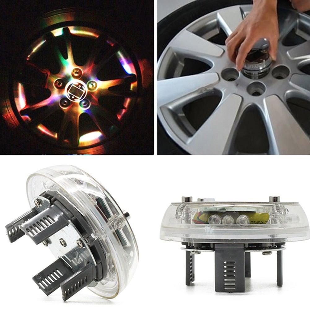 Solar-powered spoke lights