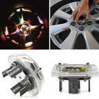 Solar-powered spoke lights