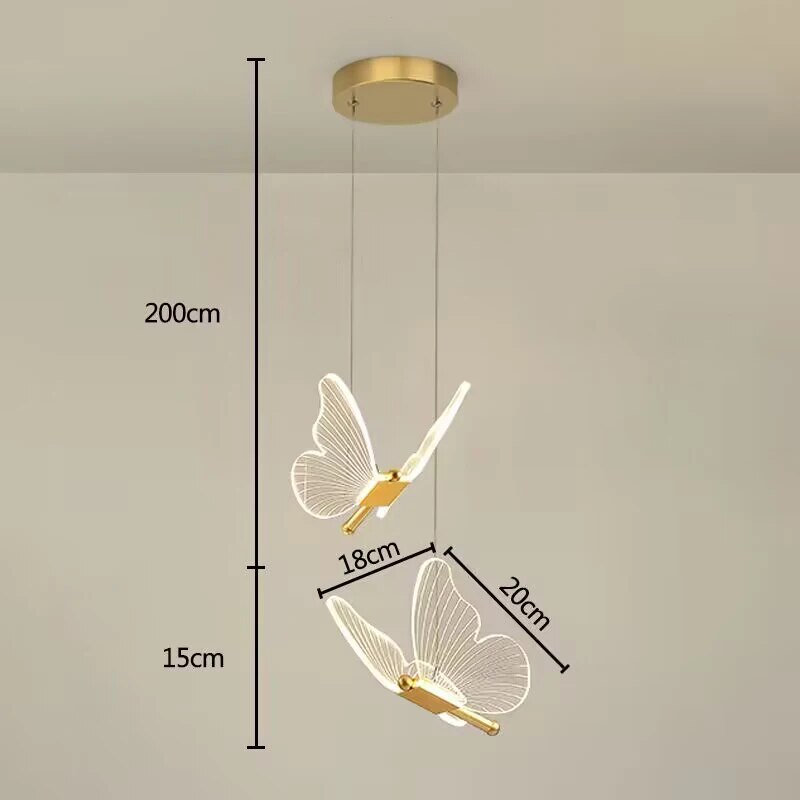 Pendant Light Modern Butterfly LED Wall Fixture